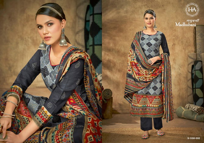 Harshit Madhubani Fancy Wear Winter Pashmina Printed Heavy Dress Material Collection